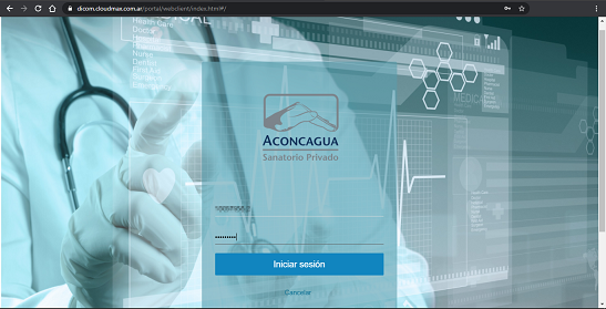 SkyDicom — Portal de pacientes login